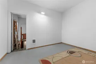 "Storage" room in the garage