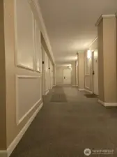 common hallway to unit