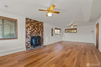 Updated lower level family room.