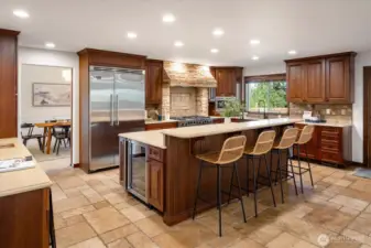Massive and well-appointed kitchen
