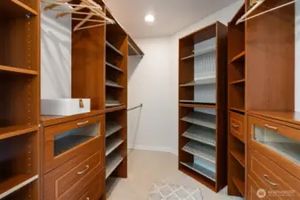 Walk-in closet in primary