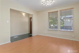 Living room to front door