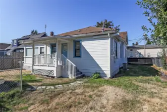 This shows the north side of yard