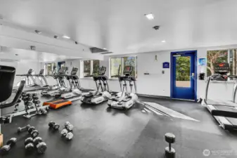 Well equipped fitness room
