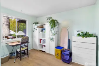 Bedroom #3- currently being used as laundry and craft room