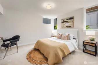 Entry level bedroom is huge!  also perfect for an in-home office/business.  This community is zoned for home businesses.