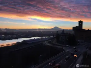 Old City Hall building on the right.  Thea Foss waterway in the foreground offers moorage nearby.