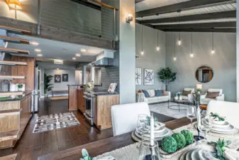 Main entry is to rear of photo.  Bonus loft area.