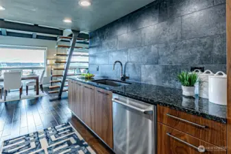 Matched drawer fronts continue the grain pattern.