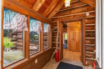 Entryway into the house will keep you dry