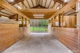 Well built barn with storage space