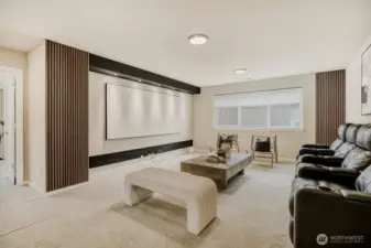 Upstairs Media Room with Theater Seating