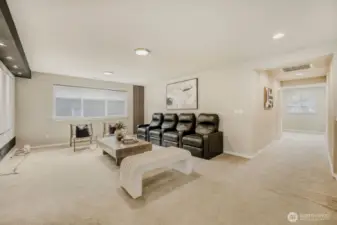 Upstairs Media Room & Theater Seating