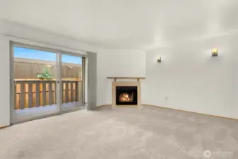 Wood Burning Fireplace in Living Room
