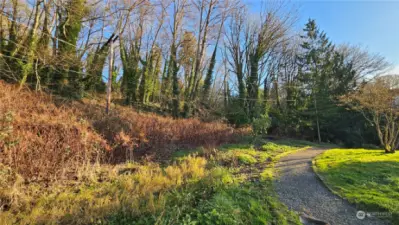 Property sits beyond property lines abutting Wooton Park