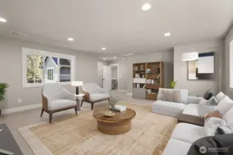 Photos of a previously built home with similar finishes that are virtually staged. Builder reserves the right to make changes to plans & specifications without notice. Features vary by plan. Buyer to verify square footage.