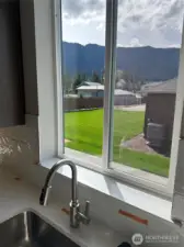View from the kitchen of the subject property.