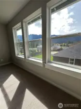 View from the primary bedroom towards the back.