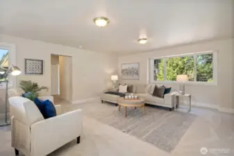 Additional 2nd level recreation room with 3 bedrooms & a full bath down the hall. Fresh Paint & Carpets through-out!