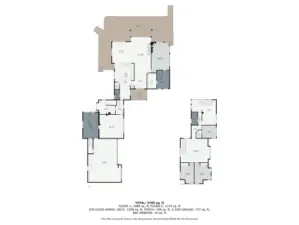 Photographers estimate of floor sizes and layouts.