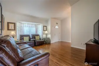 Recliners offer comfortable conversation/TV accommodation
