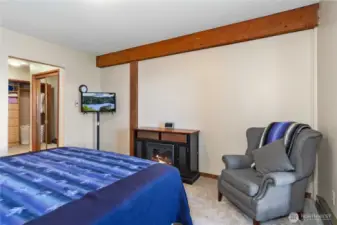 Spacious primary bedroom