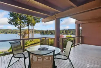 Private deck with covered area - so you can enjoy it 365 days a year