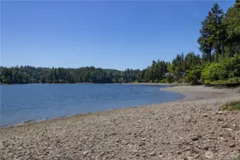 Beach just below condo