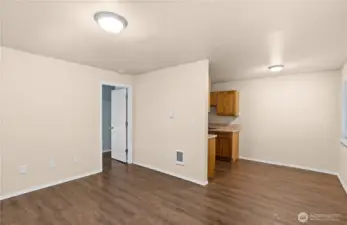 open space with kitchen