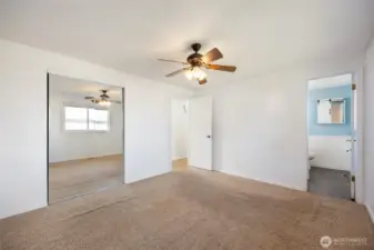 Primary bedroom comes with it's own bathroom