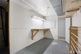 Extra strorage room in basement.
