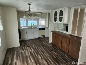 Kitchen with new flooring