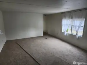 large living room with new carpet!