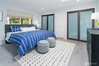 Owner Suite with 3 closets and brand new 3/4 bathroom.