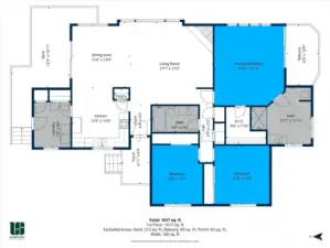 Floor plan withn approximate square footage.