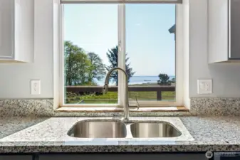Thought this photo would show off the counter tops but… it’s all about that view!