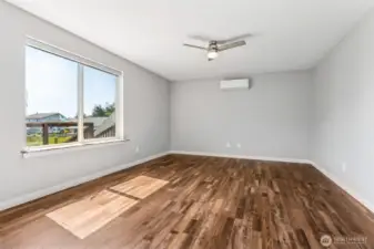 Living room with ductless mini split
