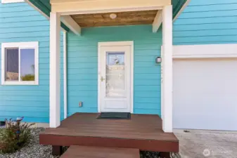 Covered front door