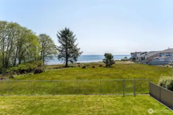 Fully fenced backyard