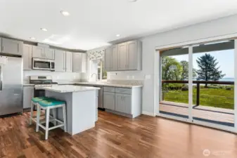 The kitchen is beautifully done.