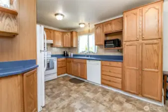 Large kitchen with tons of storage space