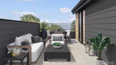 Rooftop terrace (artist rendering)