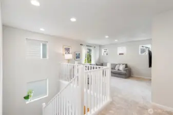 Upstairs family room.