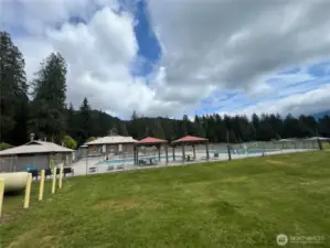 Community pools and cabanas