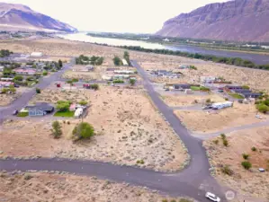Aerial view of lot.