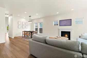 Updated lighting, fresh paint, trim and hardware—plus a gas fireplace that adds warmth and charm.  *Dining room light fixture has been updated since this picture was taken.