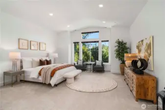 Luxurious master suite upstairs