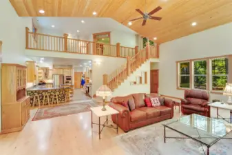 Open and bright! Loft area above overlooks living area