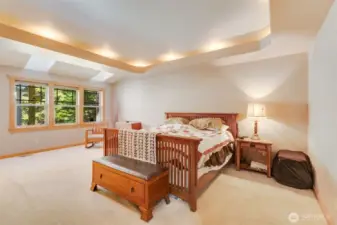 Coffered ceiling and lighting package.