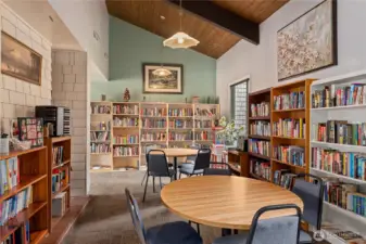 There's lots of books to choose from. Take one, leave one or just enjoy reading while you're in the clubhouse. In addition to books, there's always jigsaw puzzles too.